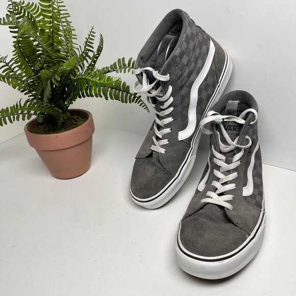 VANS Era Off The Wall Filmore Hi Gray Suede Checker Mens Size 11 - Picture 1 of 9